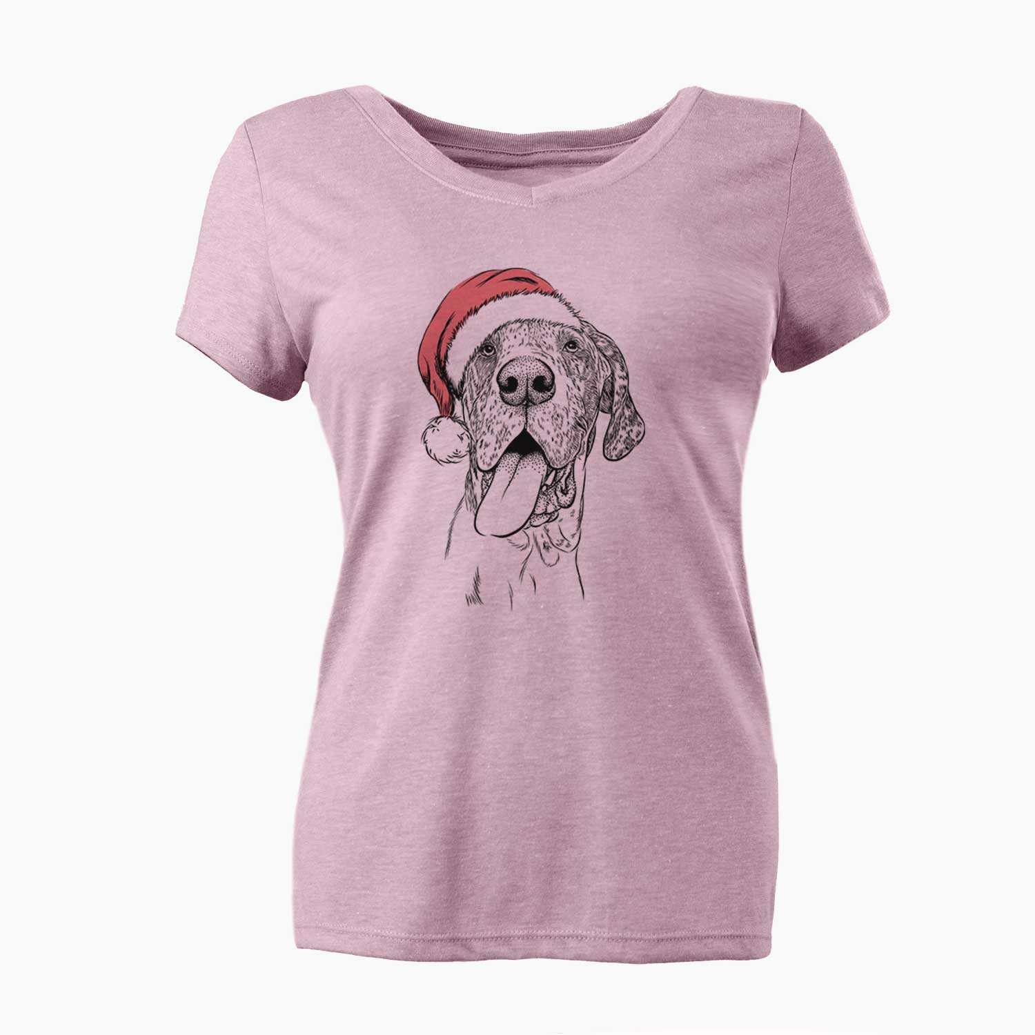 Santa Hennessey the Great Dane - Women's V-neck Shirt