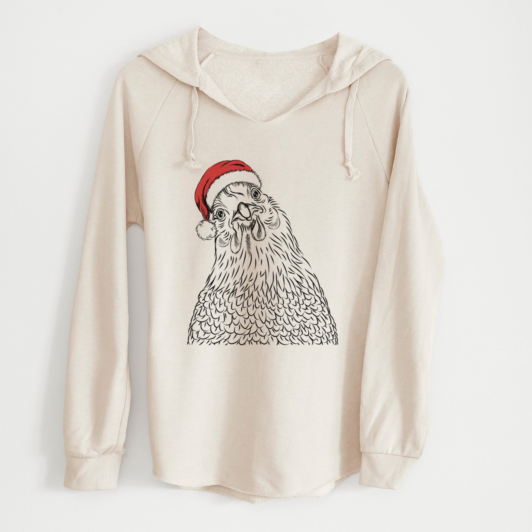 Santa Henrietta the Chicken - Cali Wave Hooded Sweatshirt