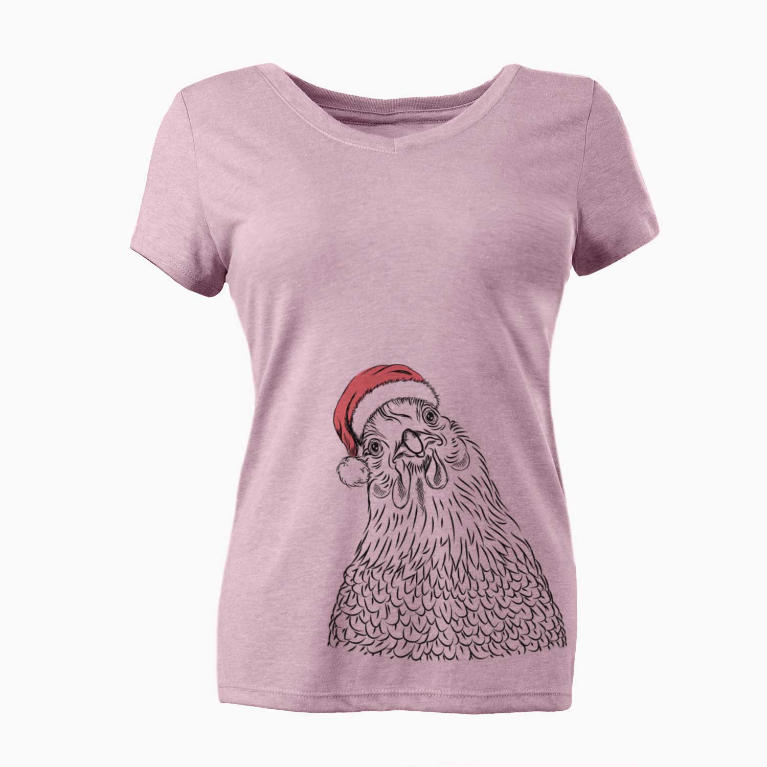 Santa Henrietta the Chicken - Women's V-neck Shirt