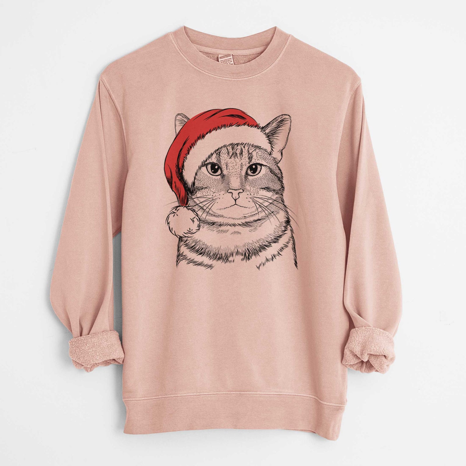 Santa Henry the Bengal - Unisex Pigment Dyed Crew Sweatshirt