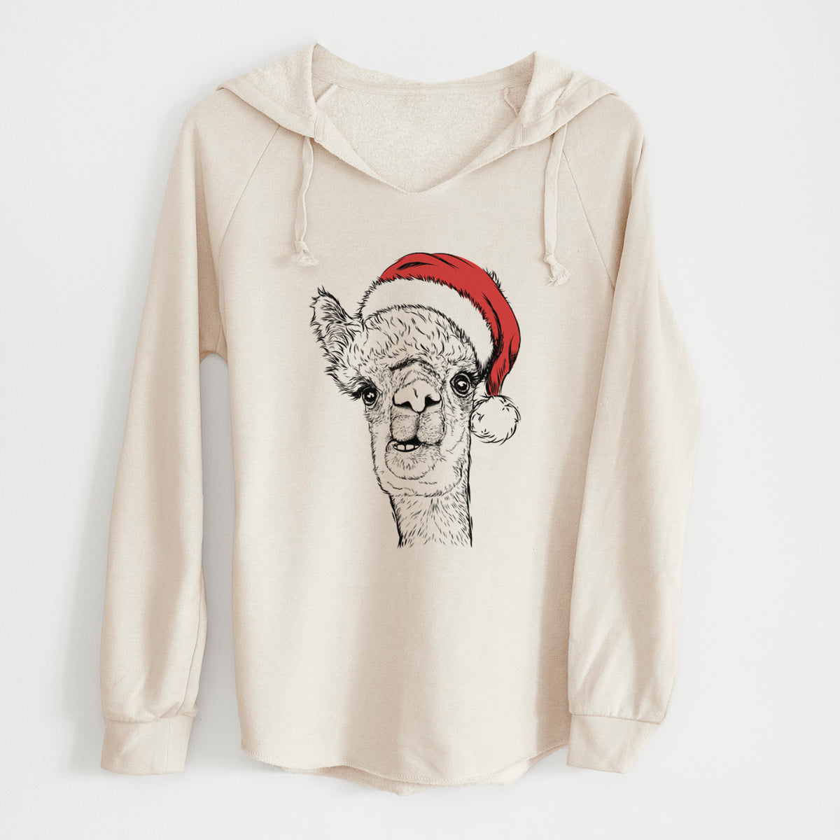 Santa Henry the Alpaca - Cali Wave Hooded Sweatshirt