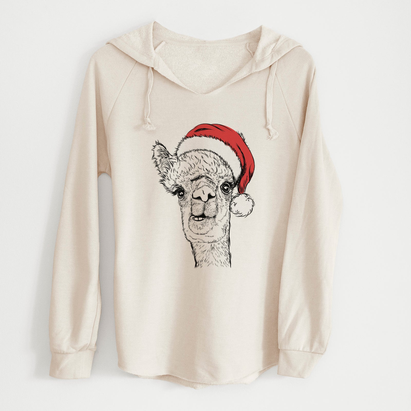 Santa Henry the Alpaca - Cali Wave Hooded Sweatshirt