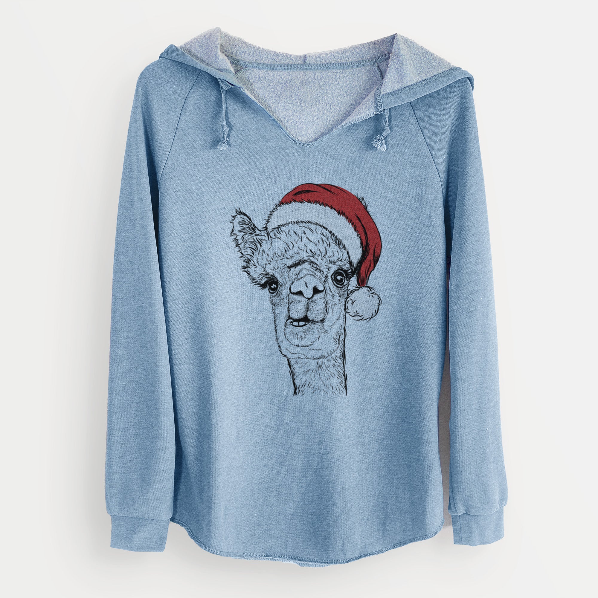 Santa Henry the Alpaca - Cali Wave Hooded Sweatshirt