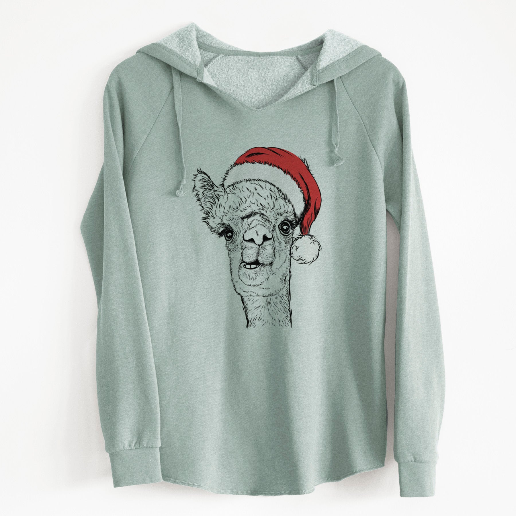 Santa Henry the Alpaca - Cali Wave Hooded Sweatshirt