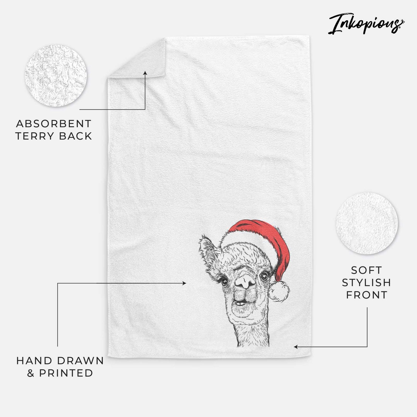 Henry the Alpaca Decorative Hand Towel