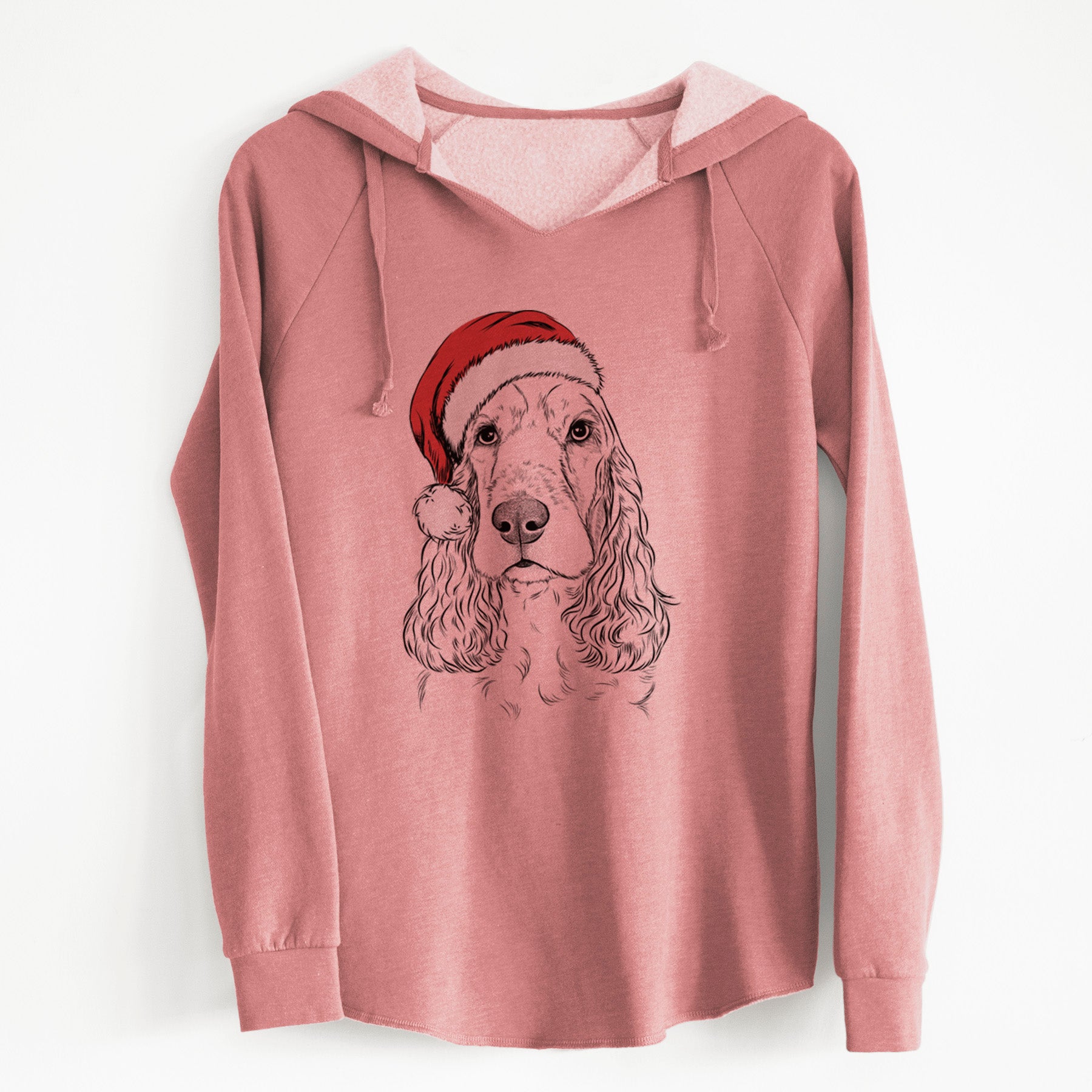 Santa Henry the English Cocker Spaniel - Cali Wave Hooded Sweatshirt