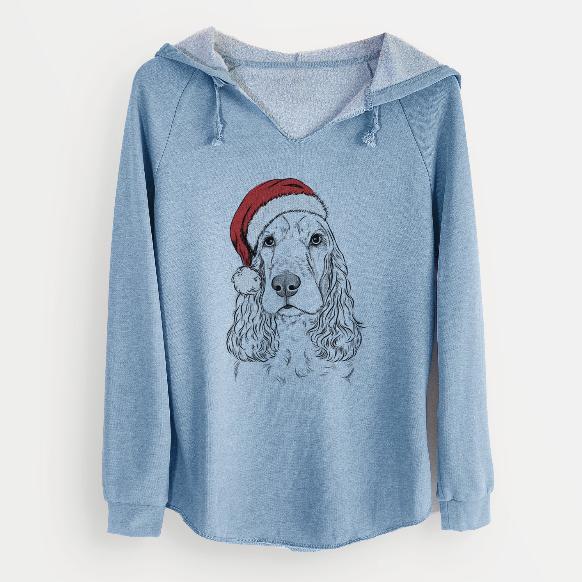 Santa Henry the English Cocker Spaniel - Cali Wave Hooded Sweatshirt