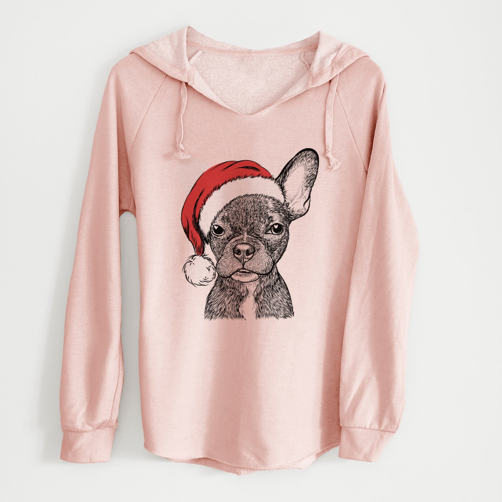 Santa Henry the French Bulldog - Cali Wave Hooded Sweatshirt