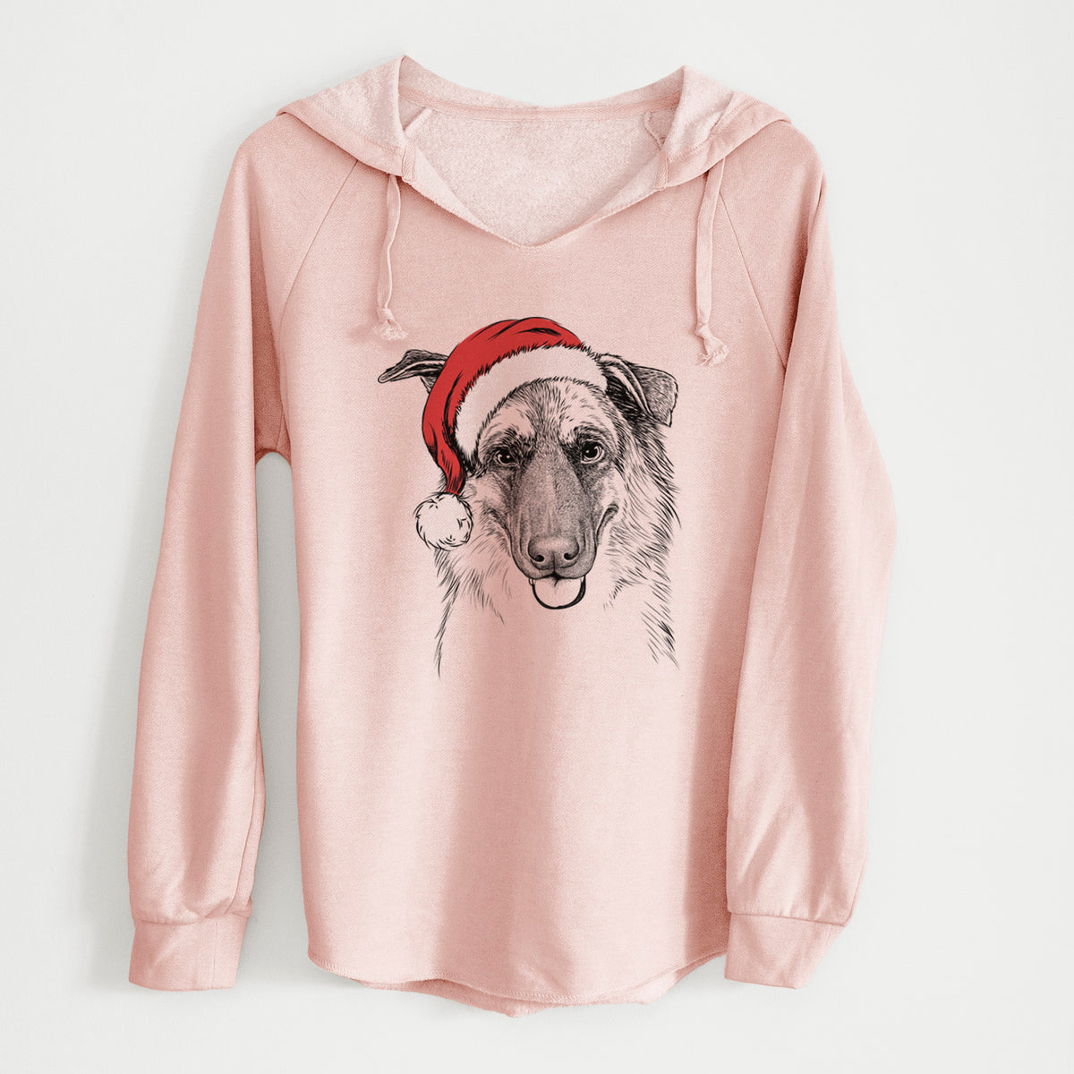 Santa Henry the German Shepherd - Cali Wave Hooded Sweatshirt