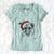 Santa Henry the German Shepherd - Women's Perfect V-neck Shirt