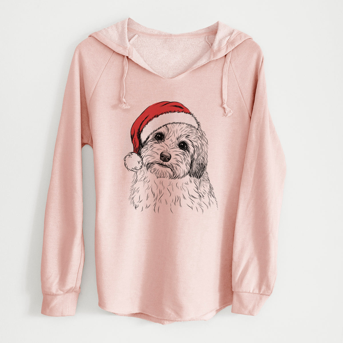 Santa Henry the Havanese - Cali Wave Hooded Sweatshirt