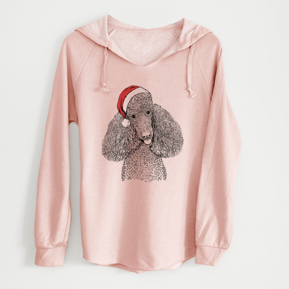 Santa Henry the Standard Poodle - Cali Wave Hooded Sweatshirt