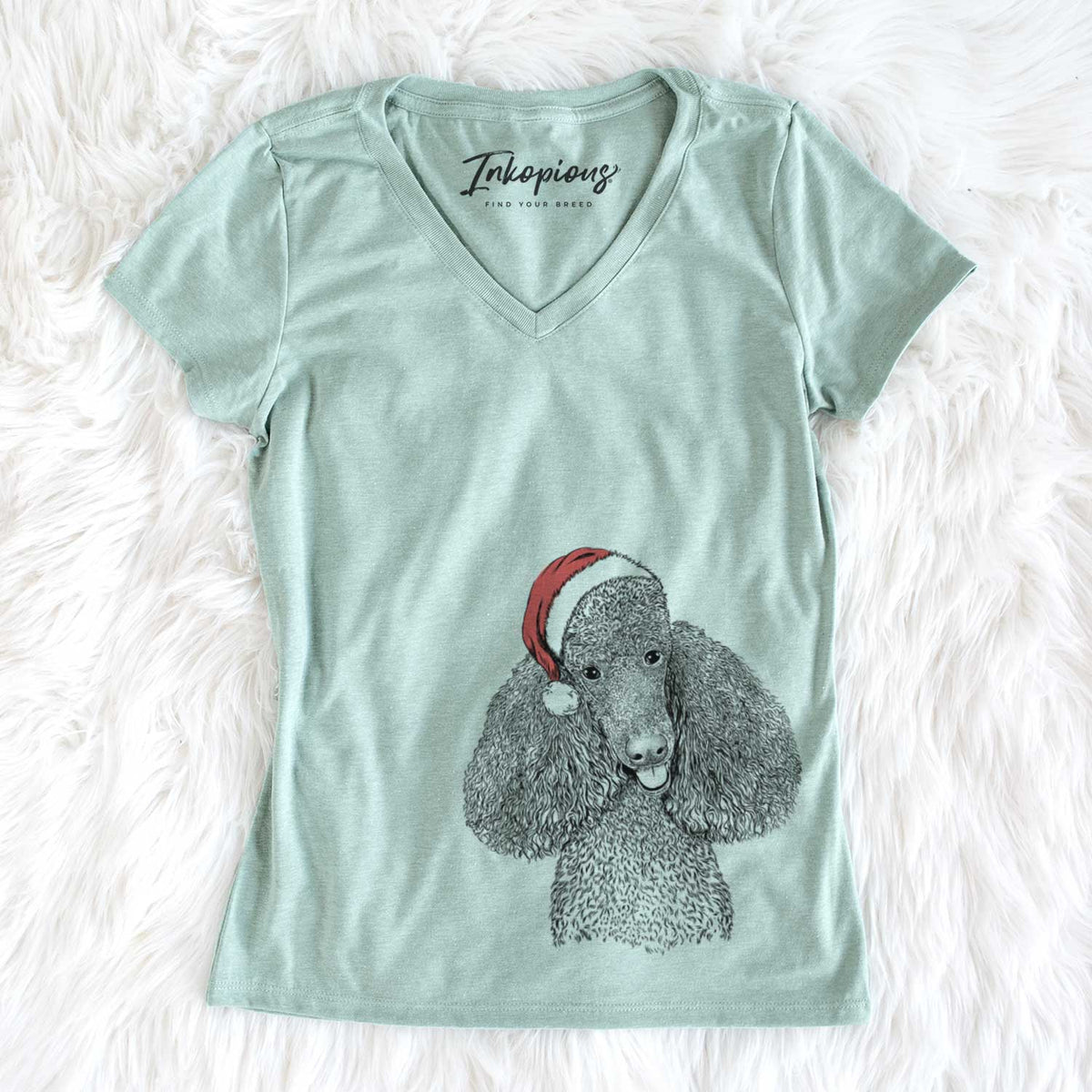 Henry the Standard Poodle - Women's V-neck Shirt