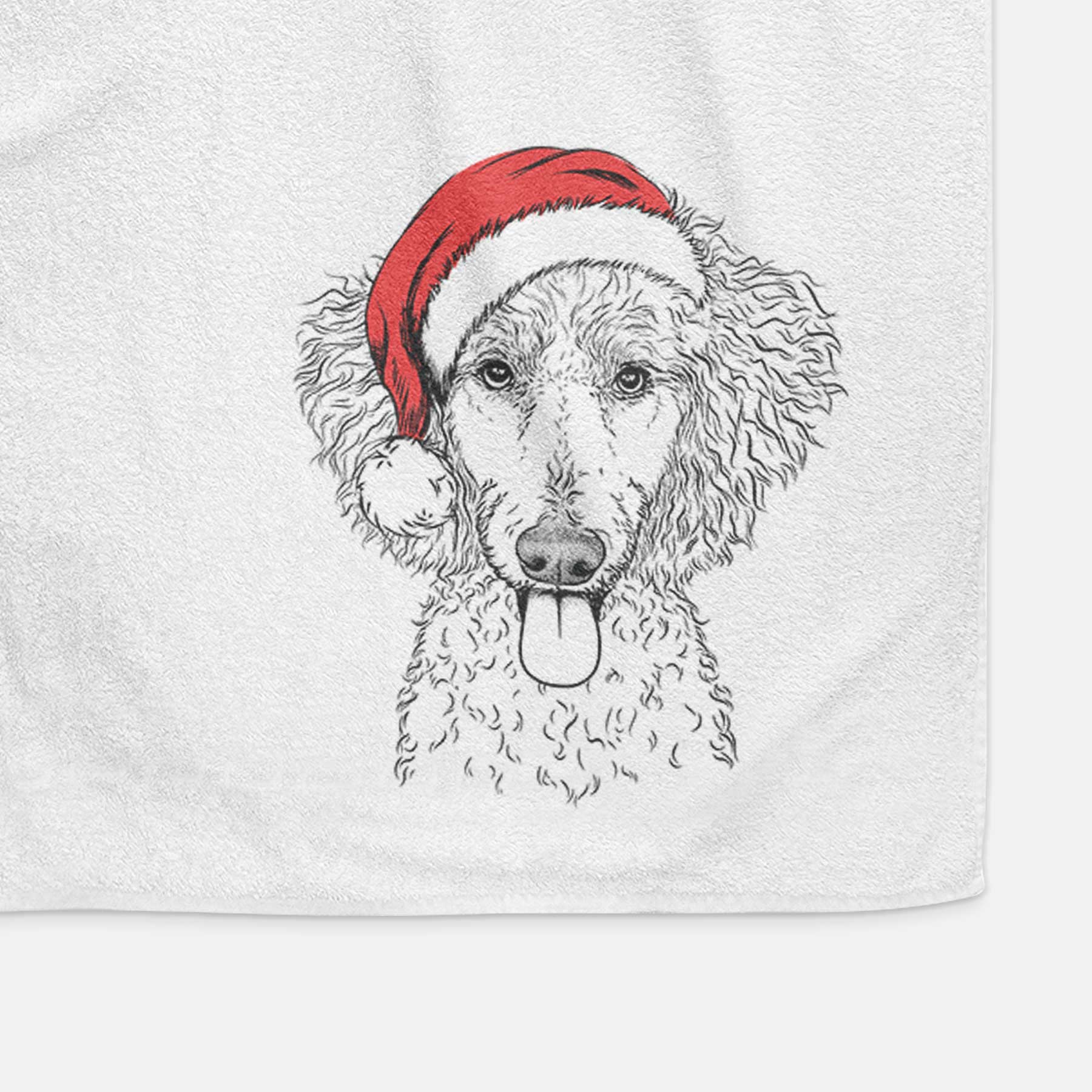 Henry the White Standard Poodle Decorative Hand Towel