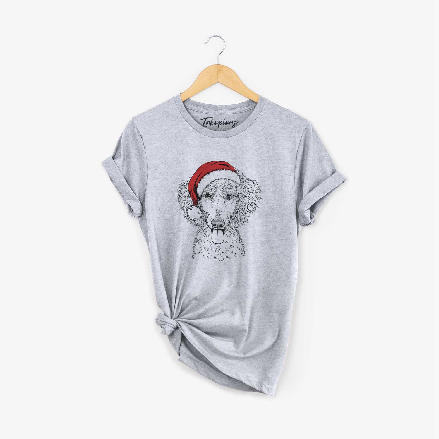 Santa Henry the White Standard Poodle - Unisex Crewneck