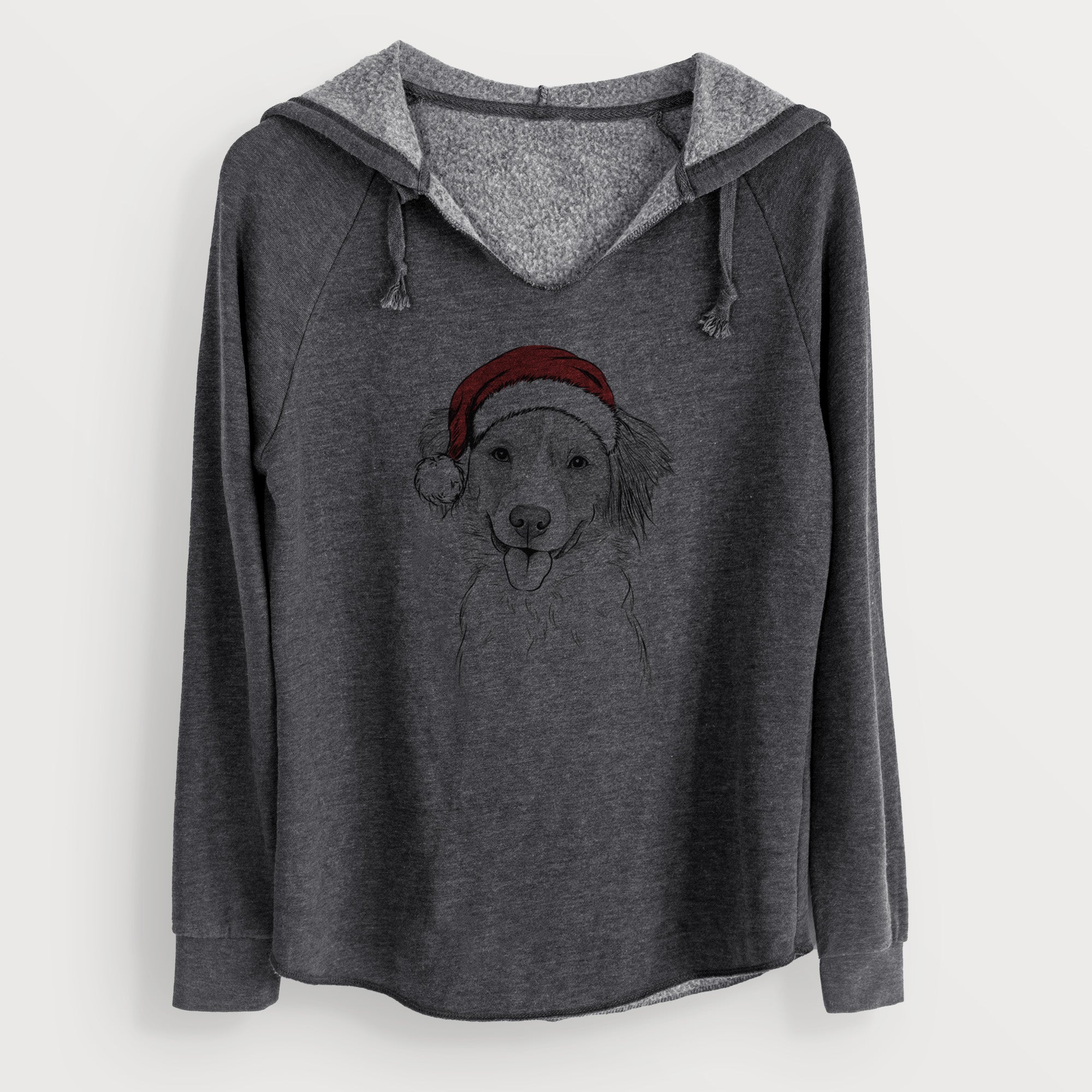 Santa Hercules the Nederlandse Kooikerhondje - Cali Wave Hooded Sweatshirt