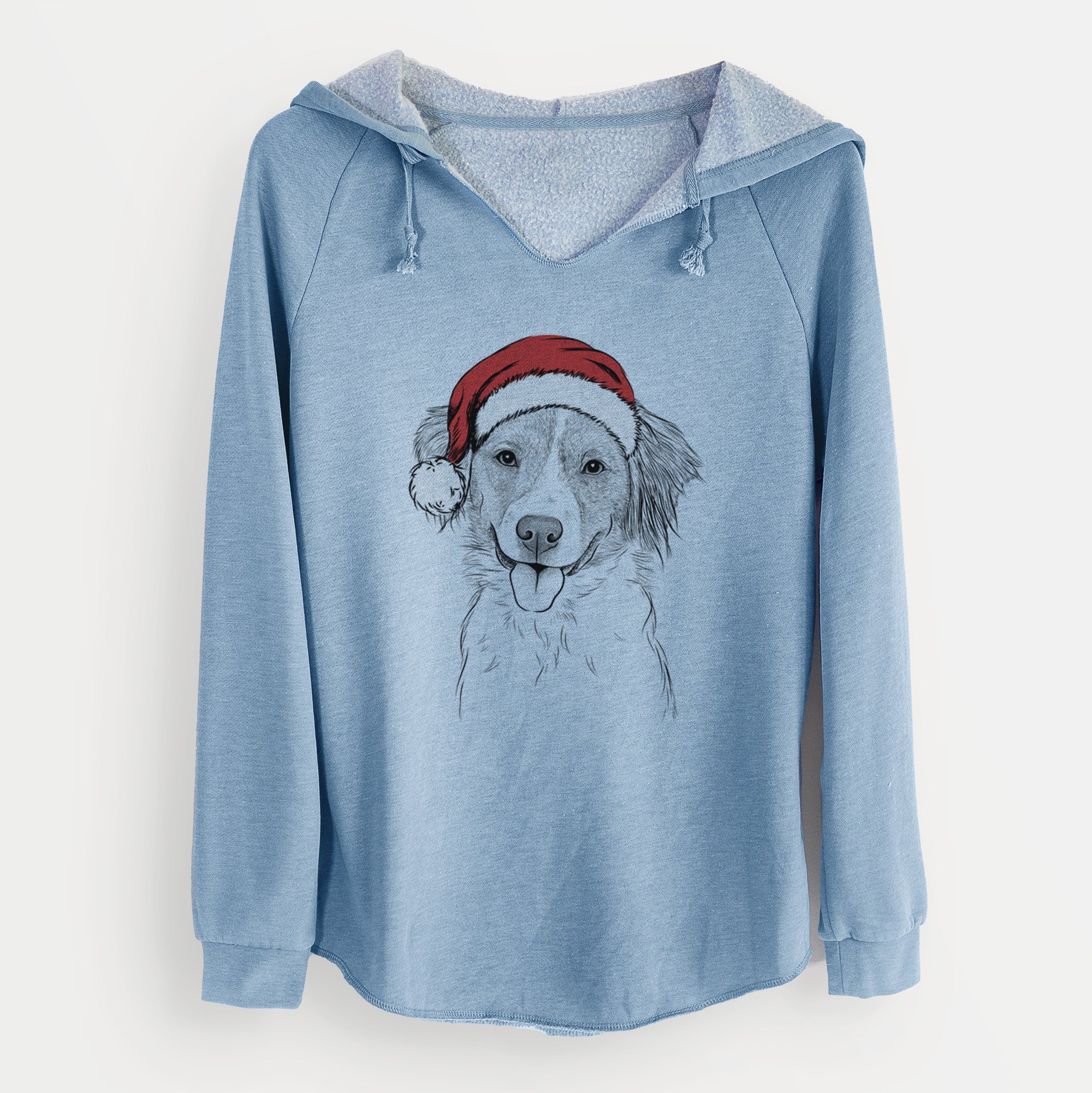 Santa Hercules the Nederlandse Kooikerhondje - Cali Wave Hooded Sweatshirt