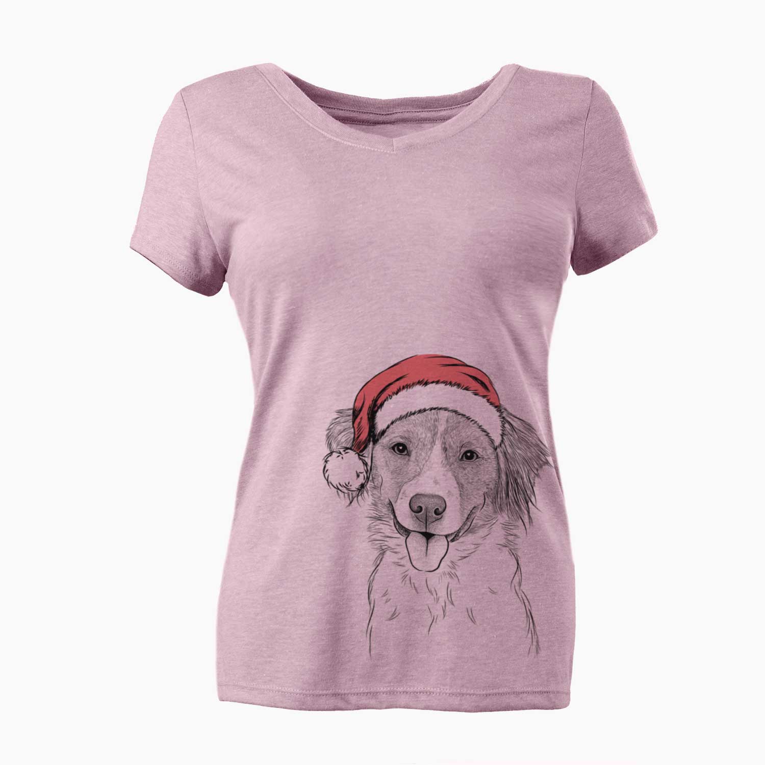 Santa Hercules the Nederlandse Kooikerhondje - Women's V-neck Shirt