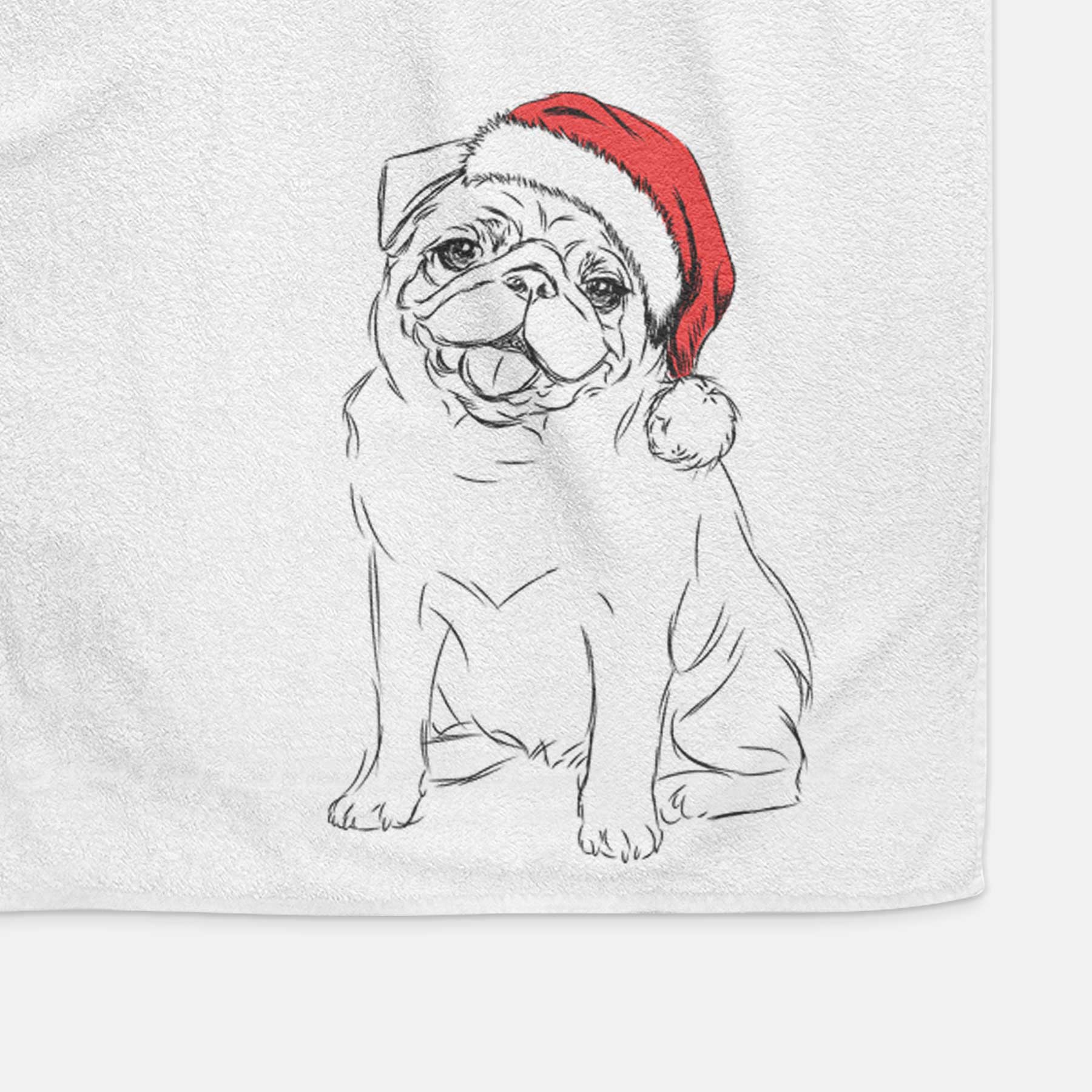 Higgins the Pug Decorative Hand Towel