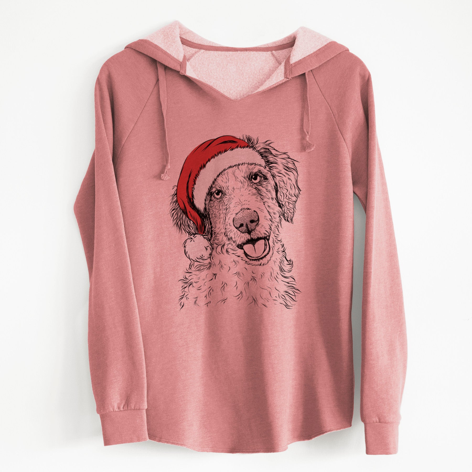 Santa Hoge the Aussiedoodle - Cali Wave Hooded Sweatshirt