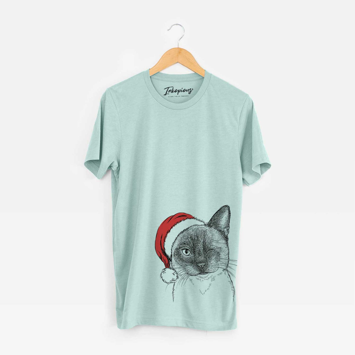 Santa Hoggle the Siamese Cat - Unisex Crewneck