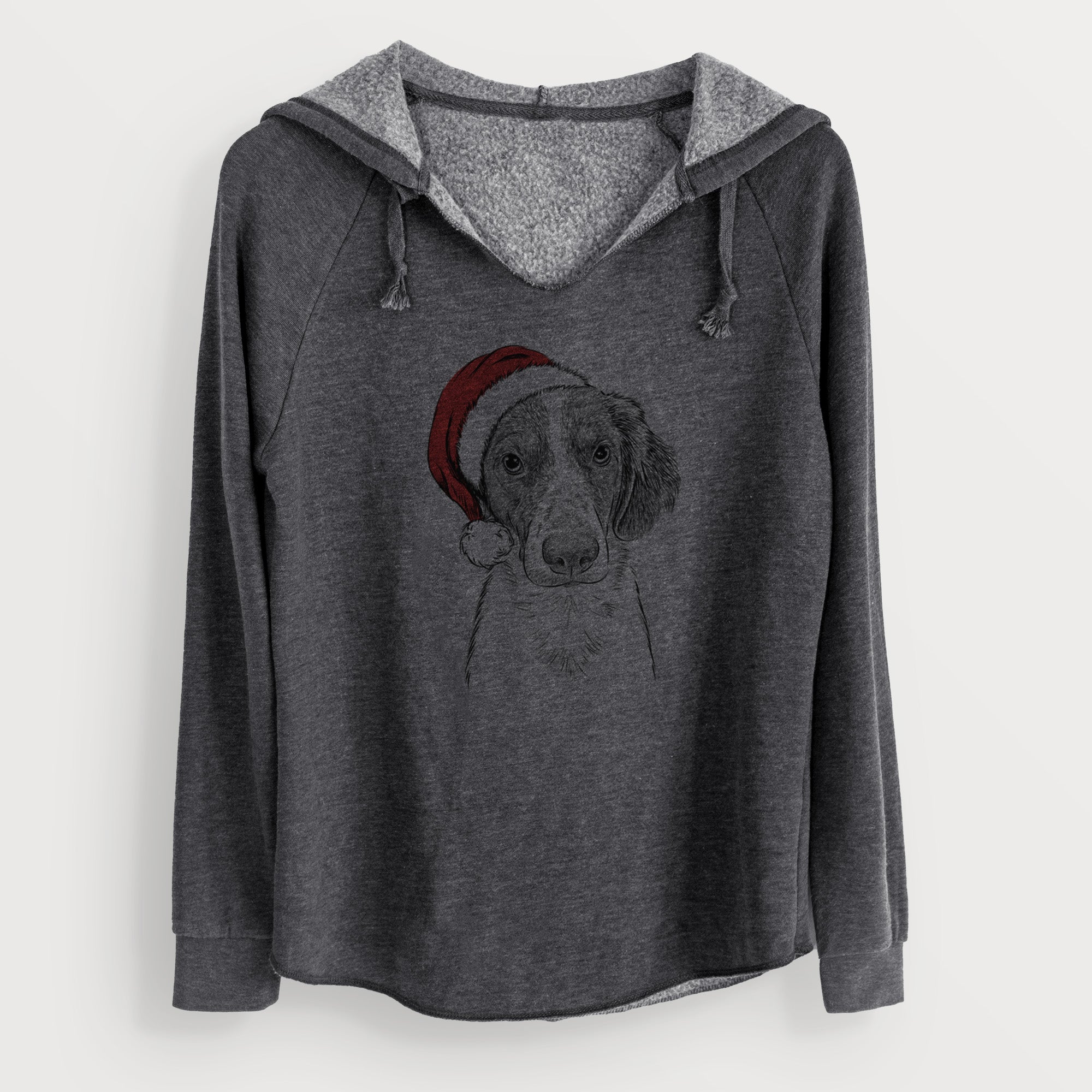 Santa Holly the Brittany Spaniel - Cali Wave Hooded Sweatshirt