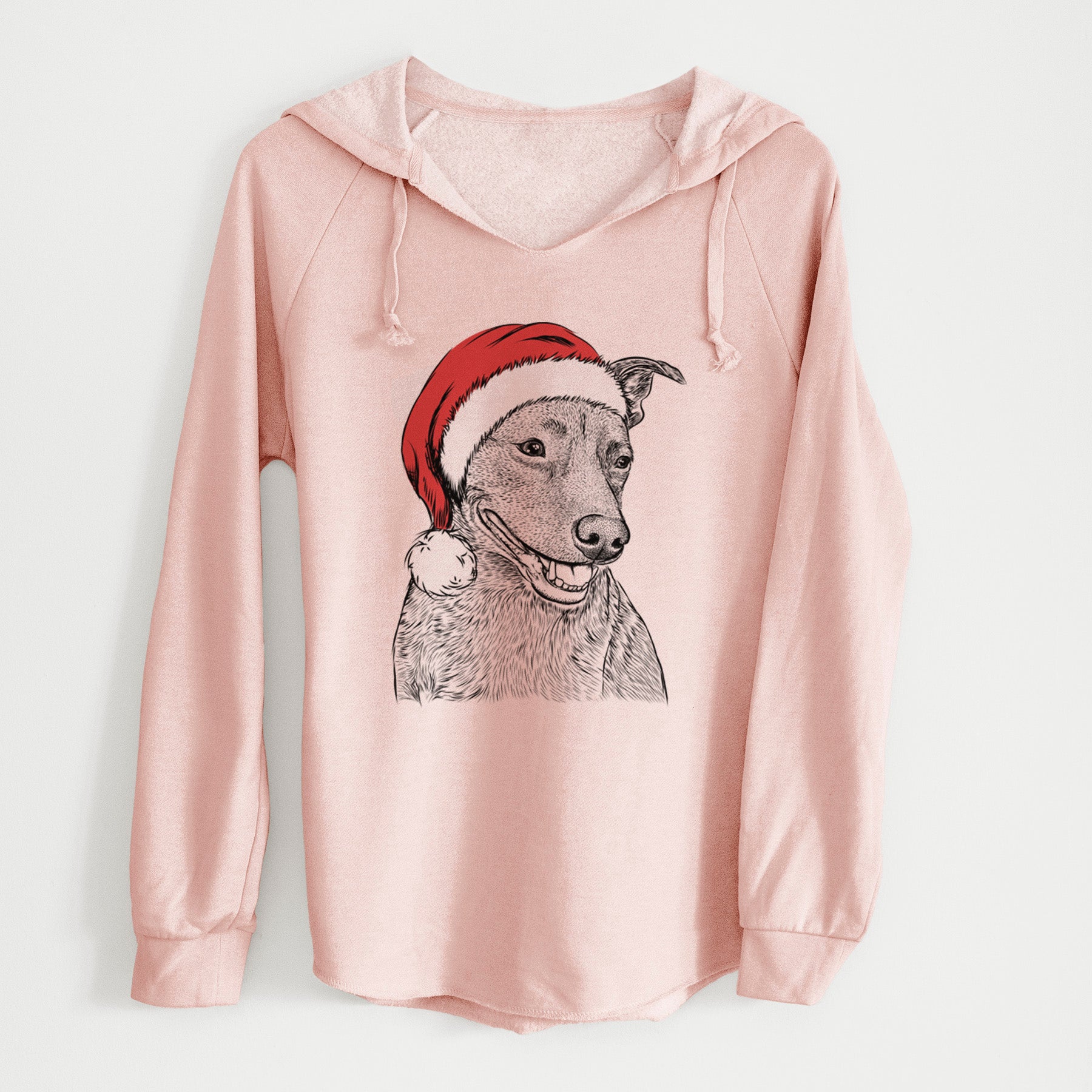 Santa Honey the Lab Pit Mix - Cali Wave Hooded Sweatshirt