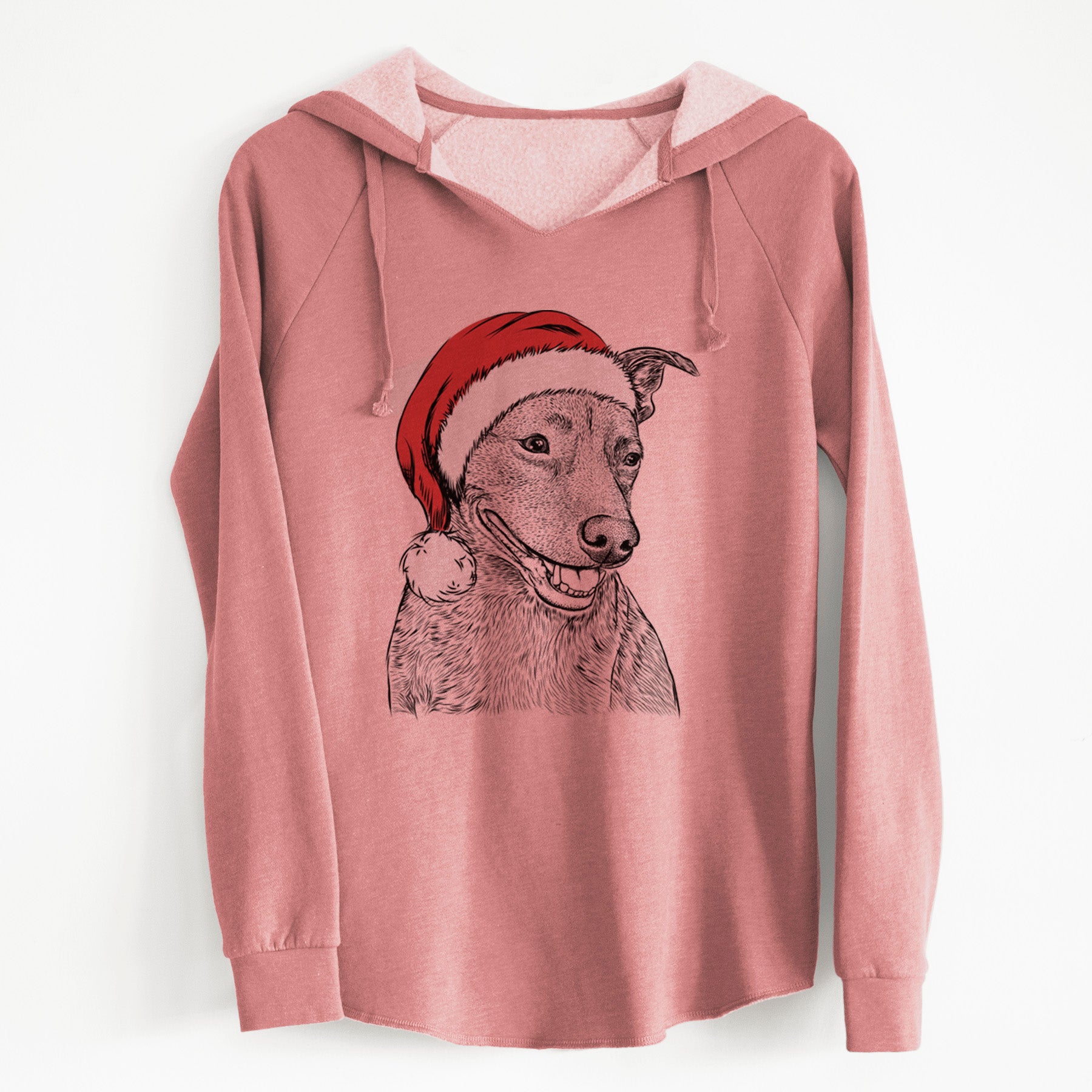 Santa Honey the Lab Pit Mix - Cali Wave Hooded Sweatshirt