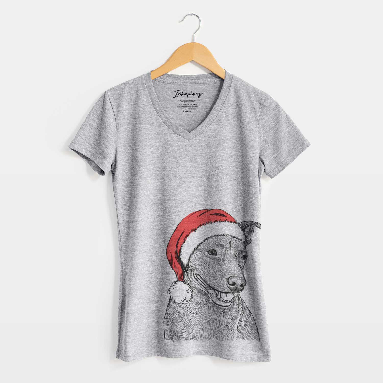 Santa Honey the Lab Pit Mix - Women's V-neck Shirt