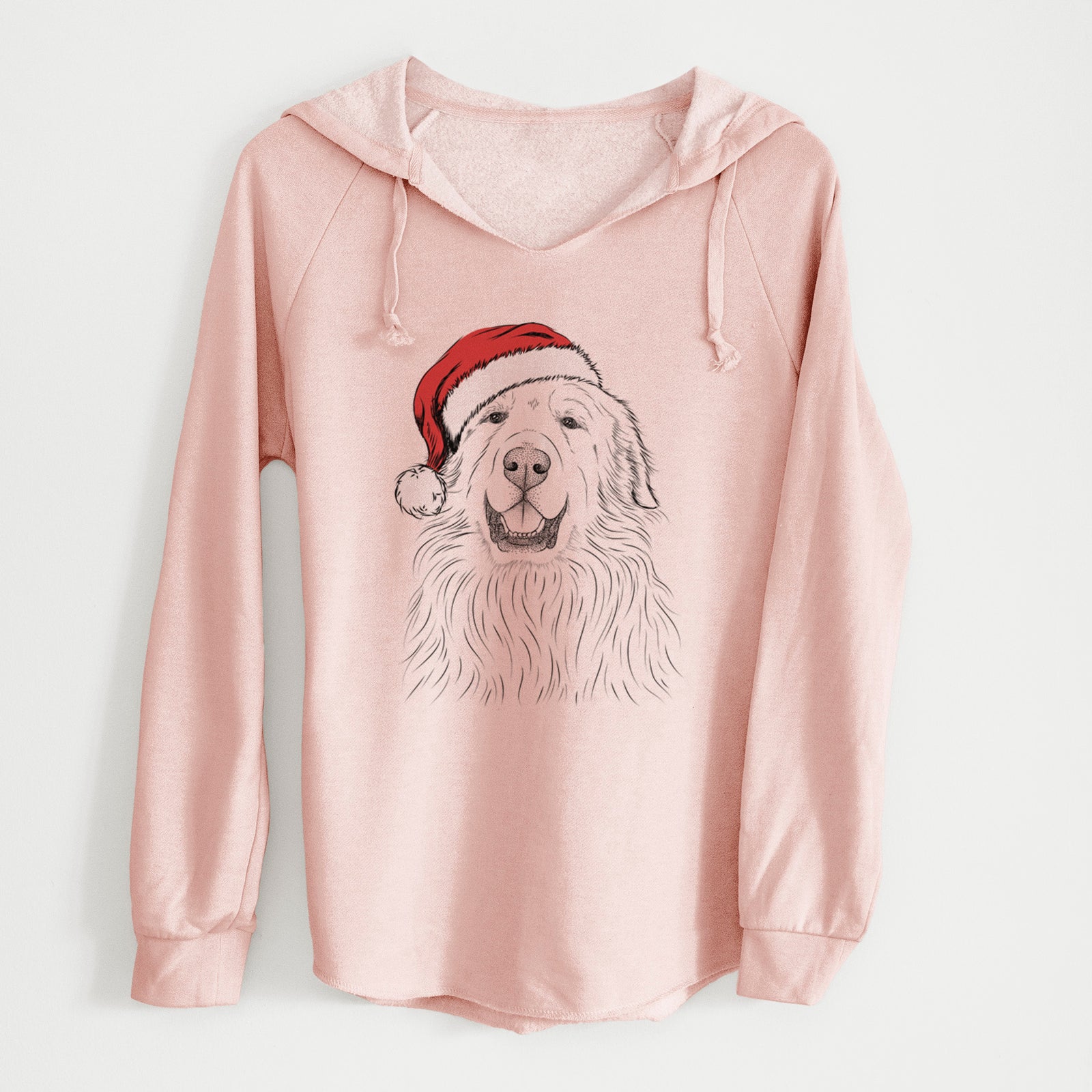 Santa Horton the Great Pyrenees - Cali Wave Hooded Sweatshirt