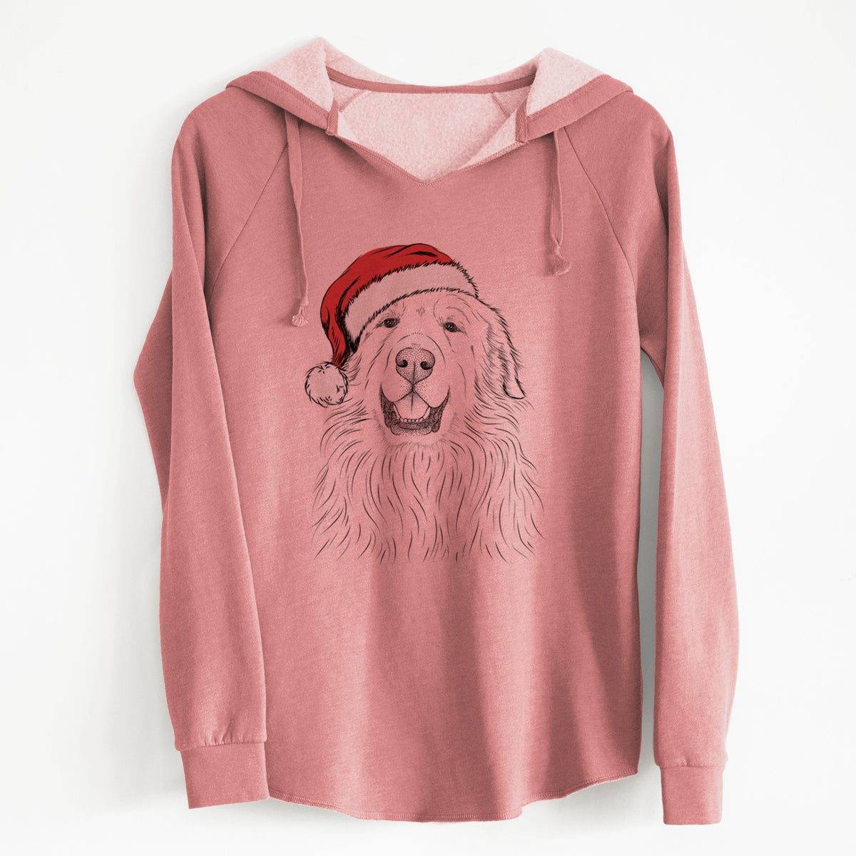 Santa Horton the Great Pyrenees - Cali Wave Hooded Sweatshirt