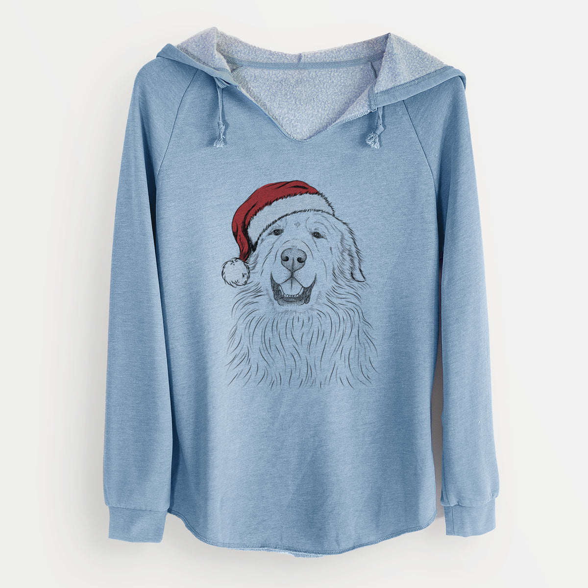 Santa Horton the Great Pyrenees - Cali Wave Hooded Sweatshirt