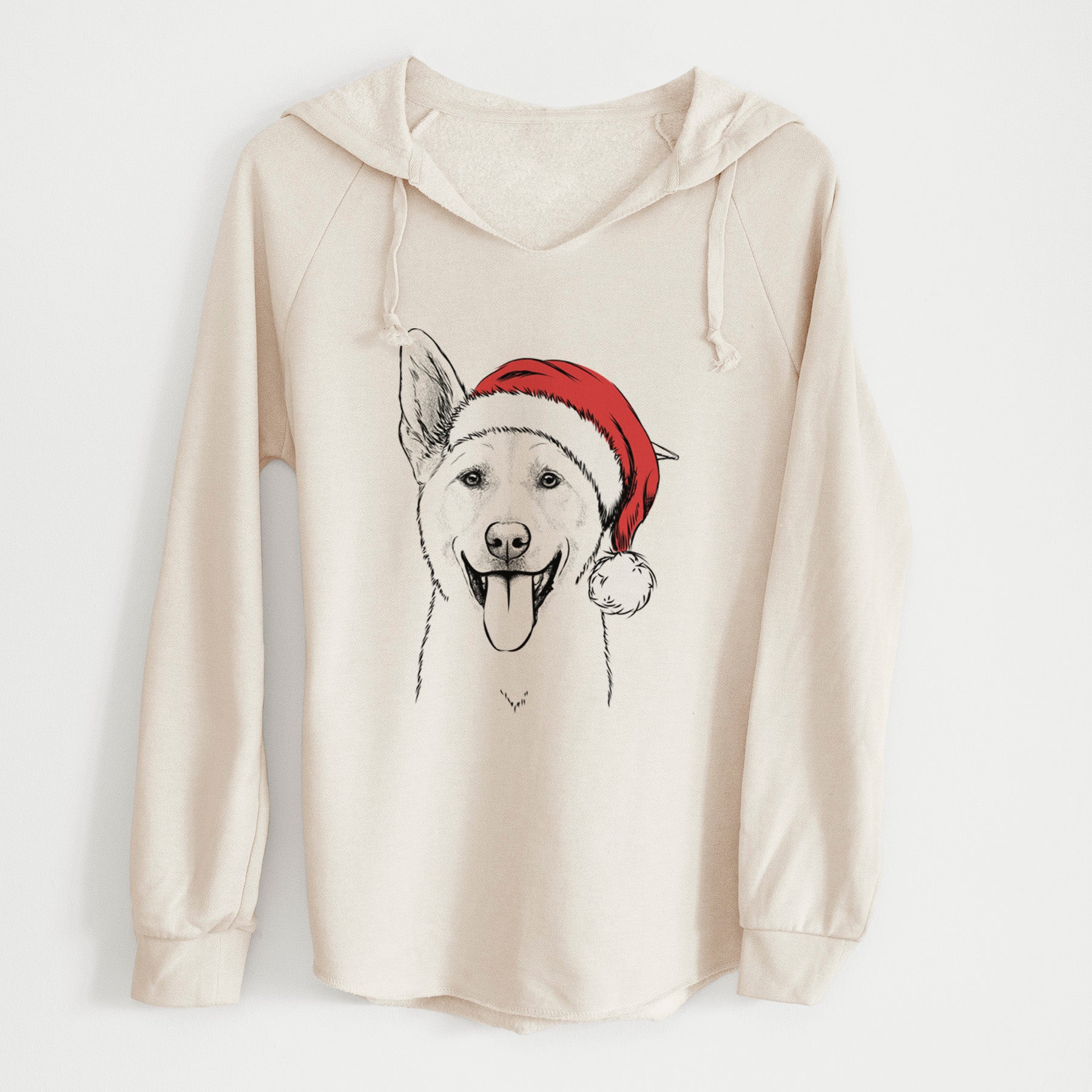 Santa Hoya the Korean Jindo - Cali Wave Hooded Sweatshirt