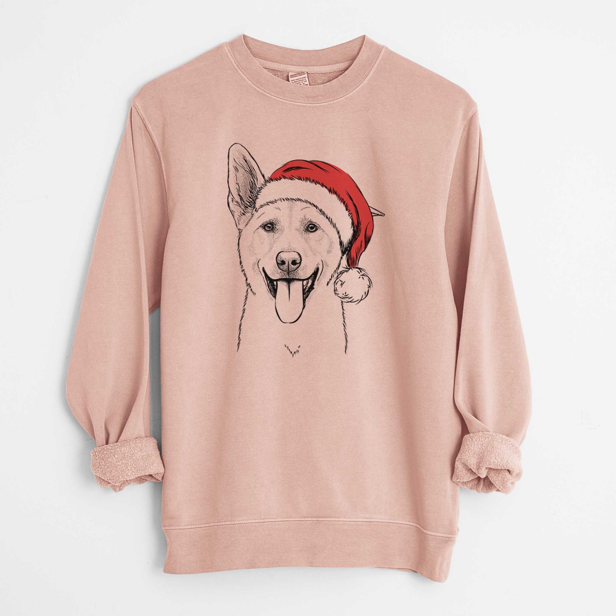 Santa Hoya the Korean Jindo - Unisex Pigment Dyed Crew Sweatshirt