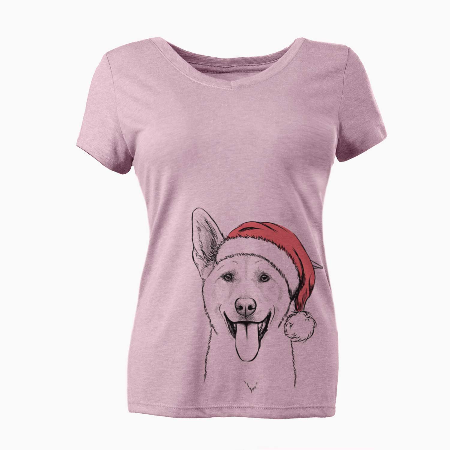 Santa Hoya the Korean Jindo - Women's V-neck Shirt