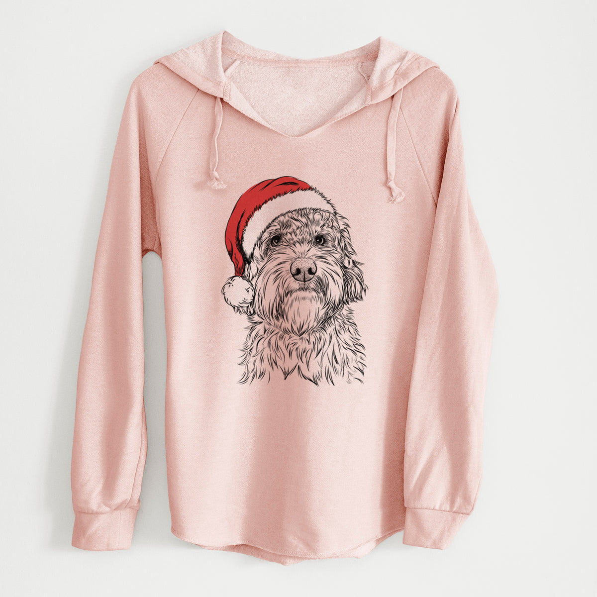 Santa Huckleberry the Australian Labradoodle - Cali Wave Hooded Sweatshirt