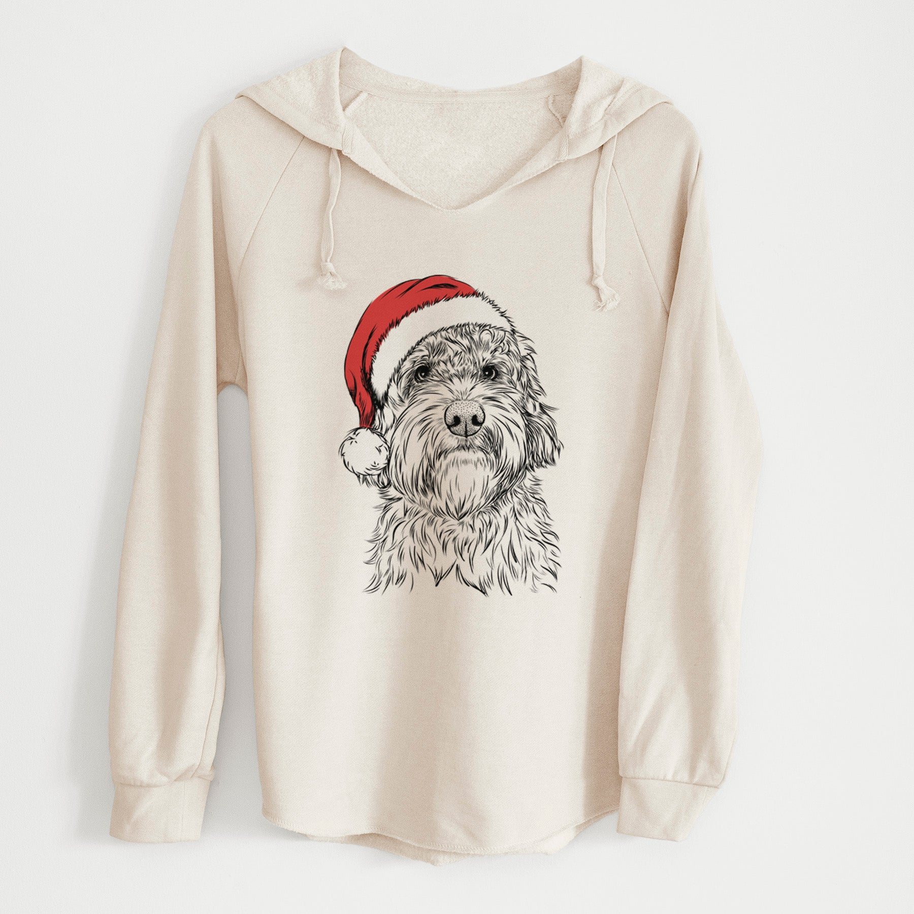 Santa Huckleberry the Australian Labradoodle - Cali Wave Hooded Sweatshirt