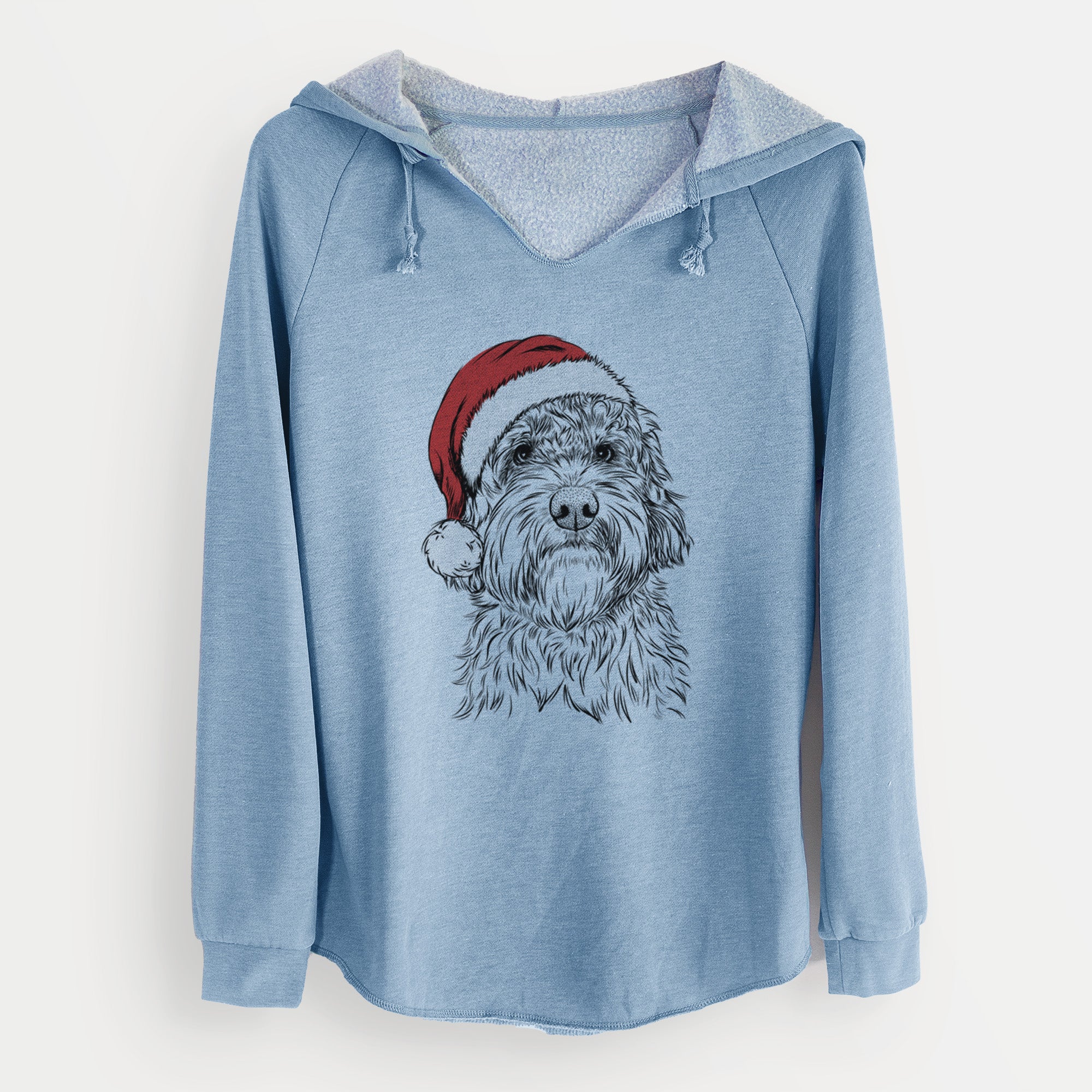 Santa Huckleberry the Australian Labradoodle - Cali Wave Hooded Sweatshirt