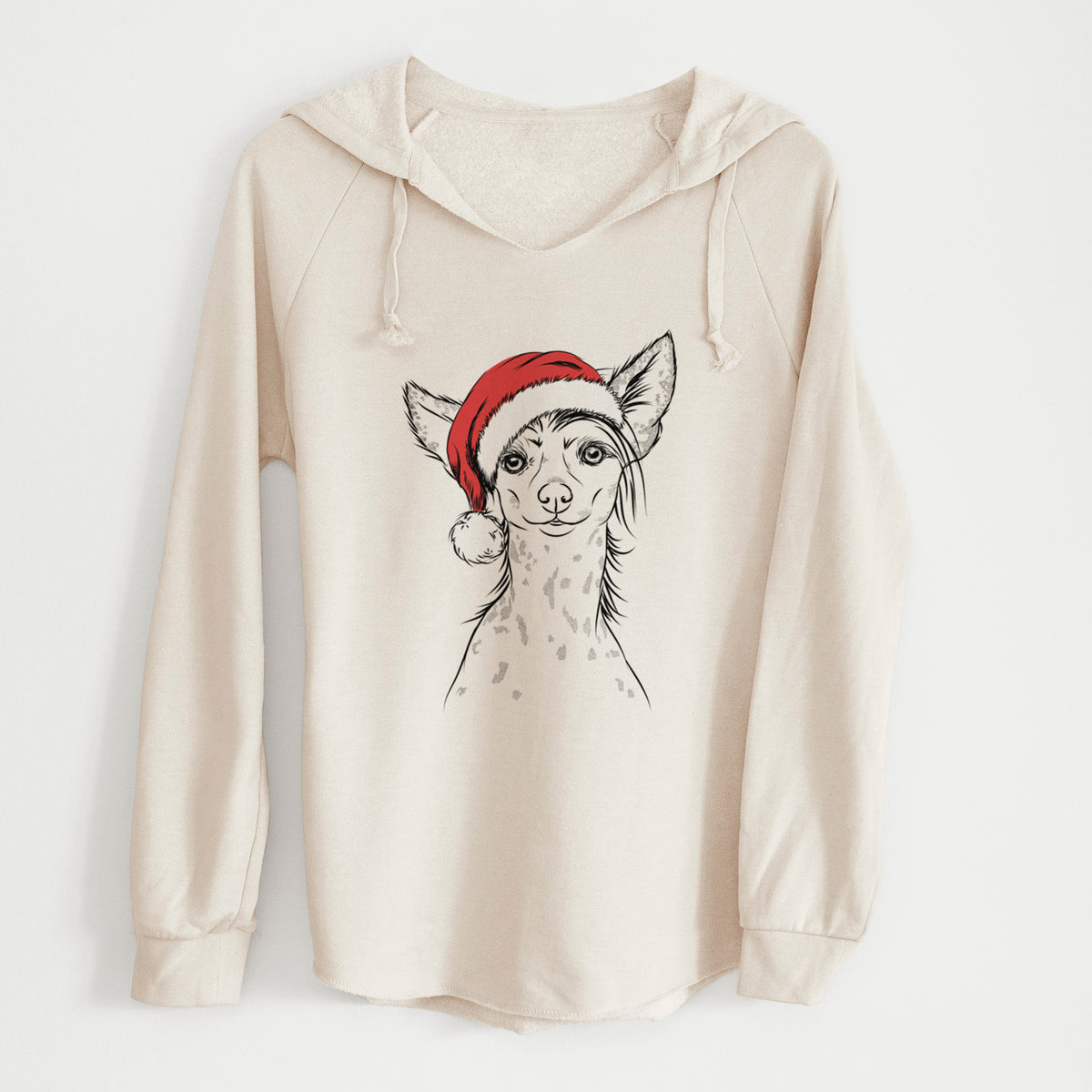 Santa Hudson the Chinese Crested - Cali Wave Hooded Sweatshirt