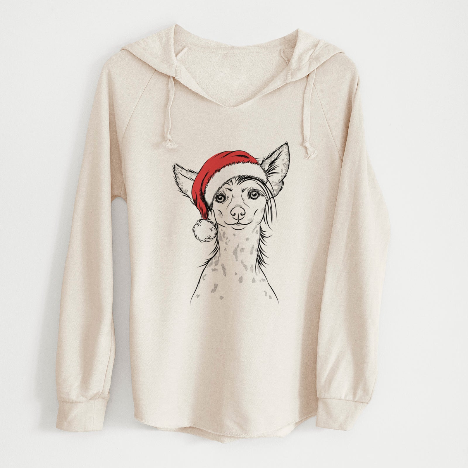 Santa Hudson the Chinese Crested - Cali Wave Hooded Sweatshirt
