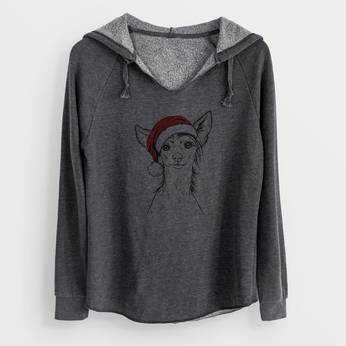 Santa Hudson the Chinese Crested - Cali Wave Hooded Sweatshirt