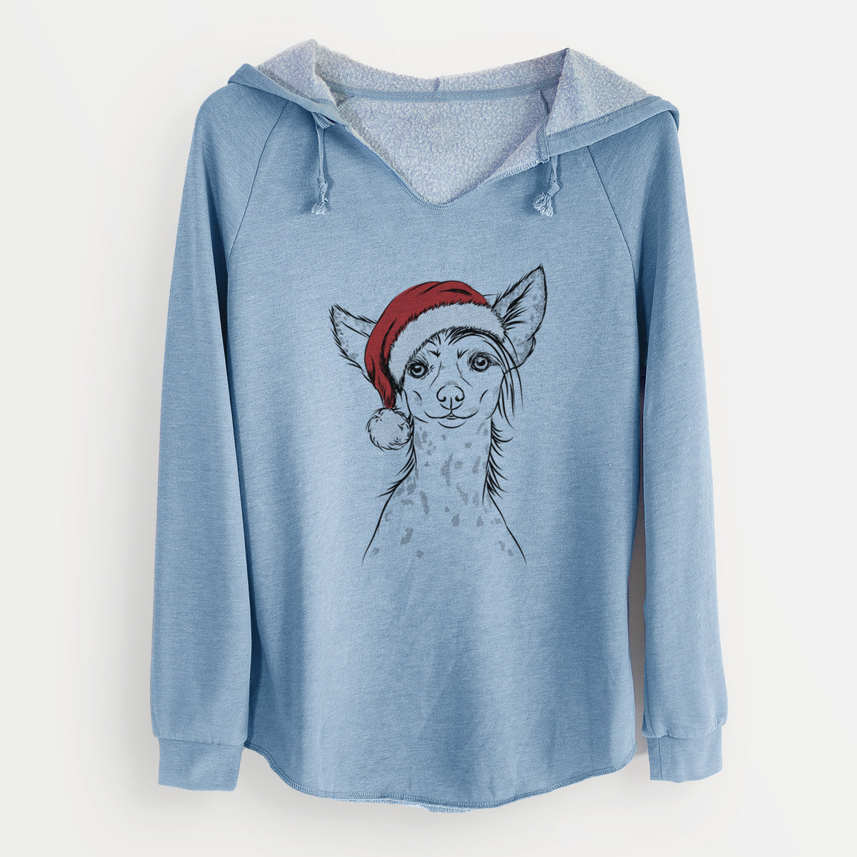 Santa Hudson the Chinese Crested - Cali Wave Hooded Sweatshirt