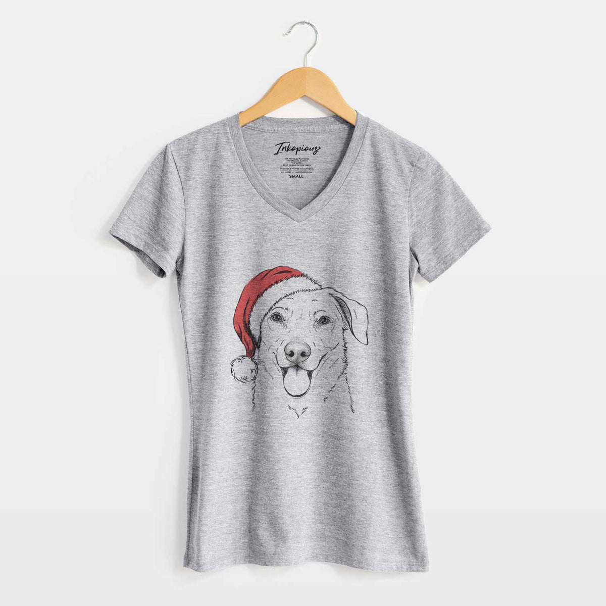 Santa Hudson the Shepherd - Women's V-neck Shirt