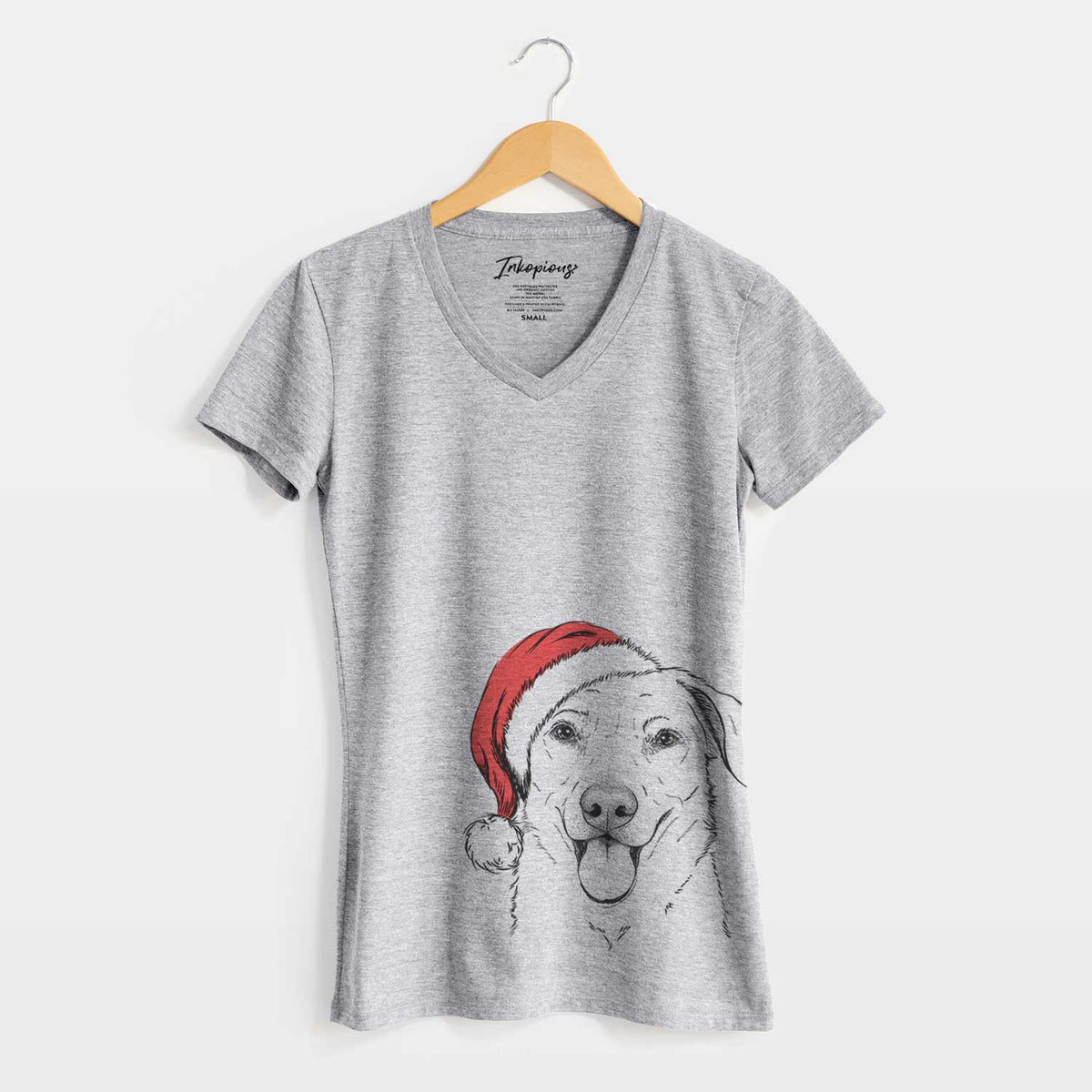 Santa Hudson the Shepherd - Women's V-neck Shirt