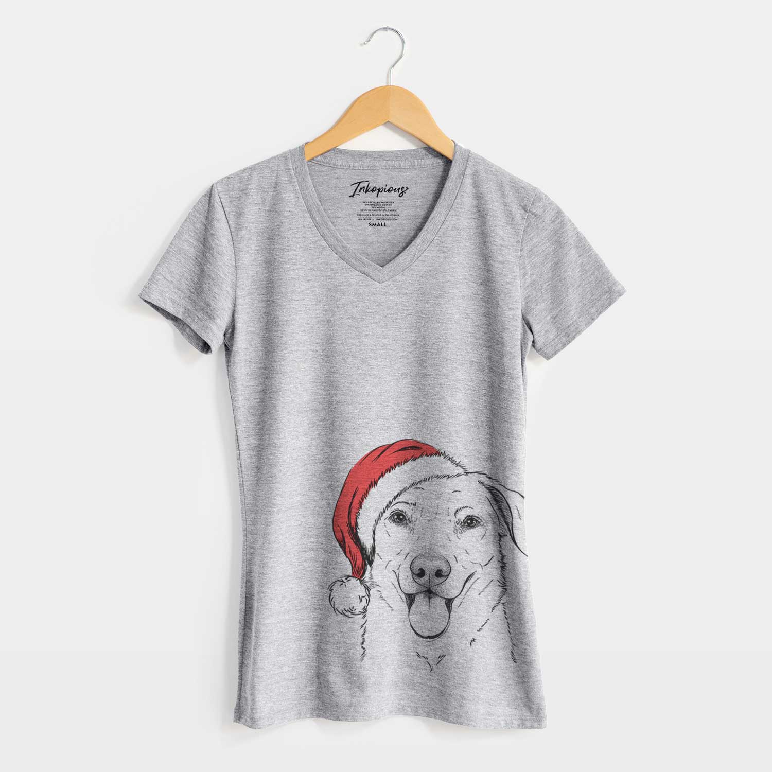 Santa Hudson the Shepherd - Women's V-neck Shirt