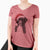 Santa Indi the Border Collie - Women's V-neck Shirt