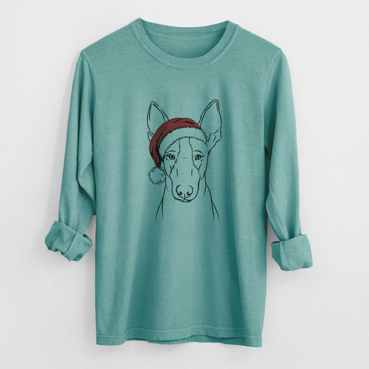 Santa Indy the Ibizan Hound - Heavyweight 100% Cotton Long Sleeve