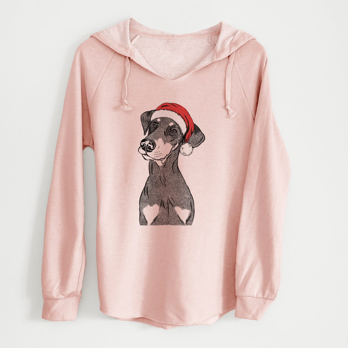 Santa Iroh the Doberman Pinscher - Cali Wave Hooded Sweatshirt