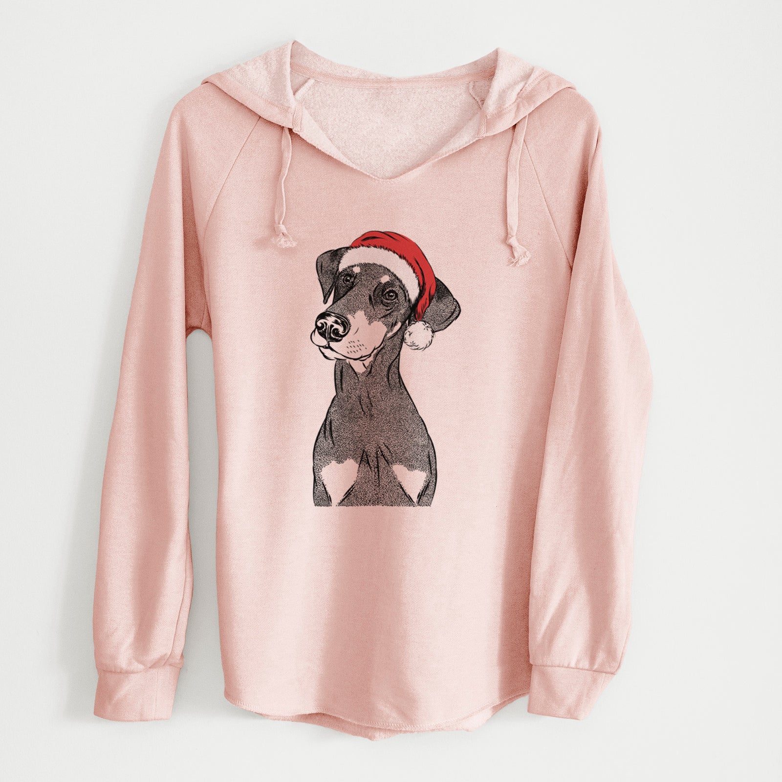 Santa Iroh the Doberman Pinscher - Cali Wave Hooded Sweatshirt