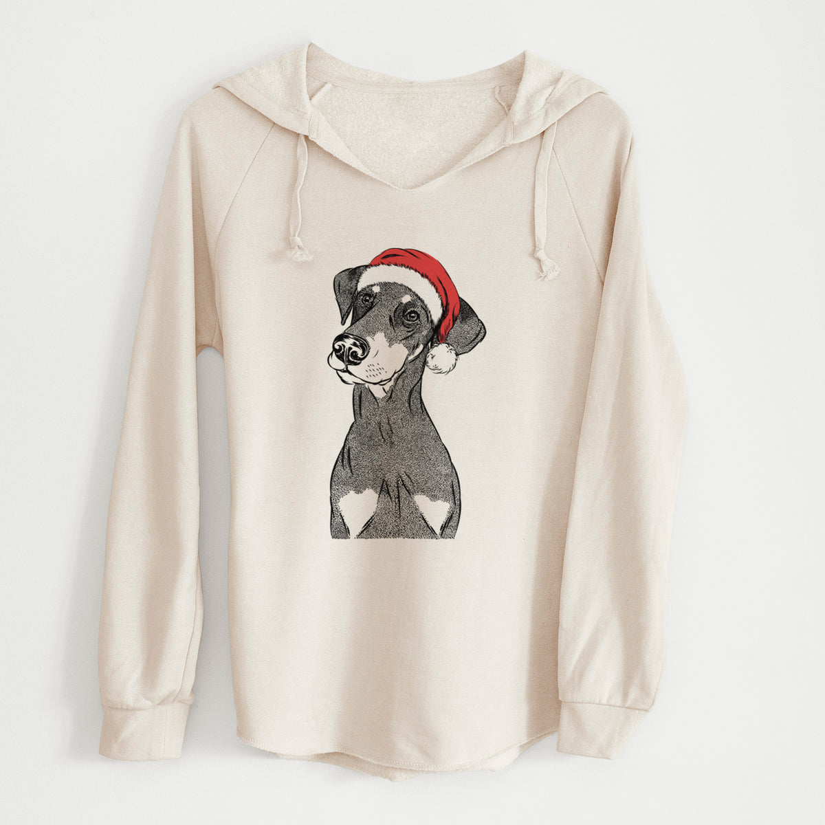 Santa Iroh the Doberman Pinscher - Cali Wave Hooded Sweatshirt